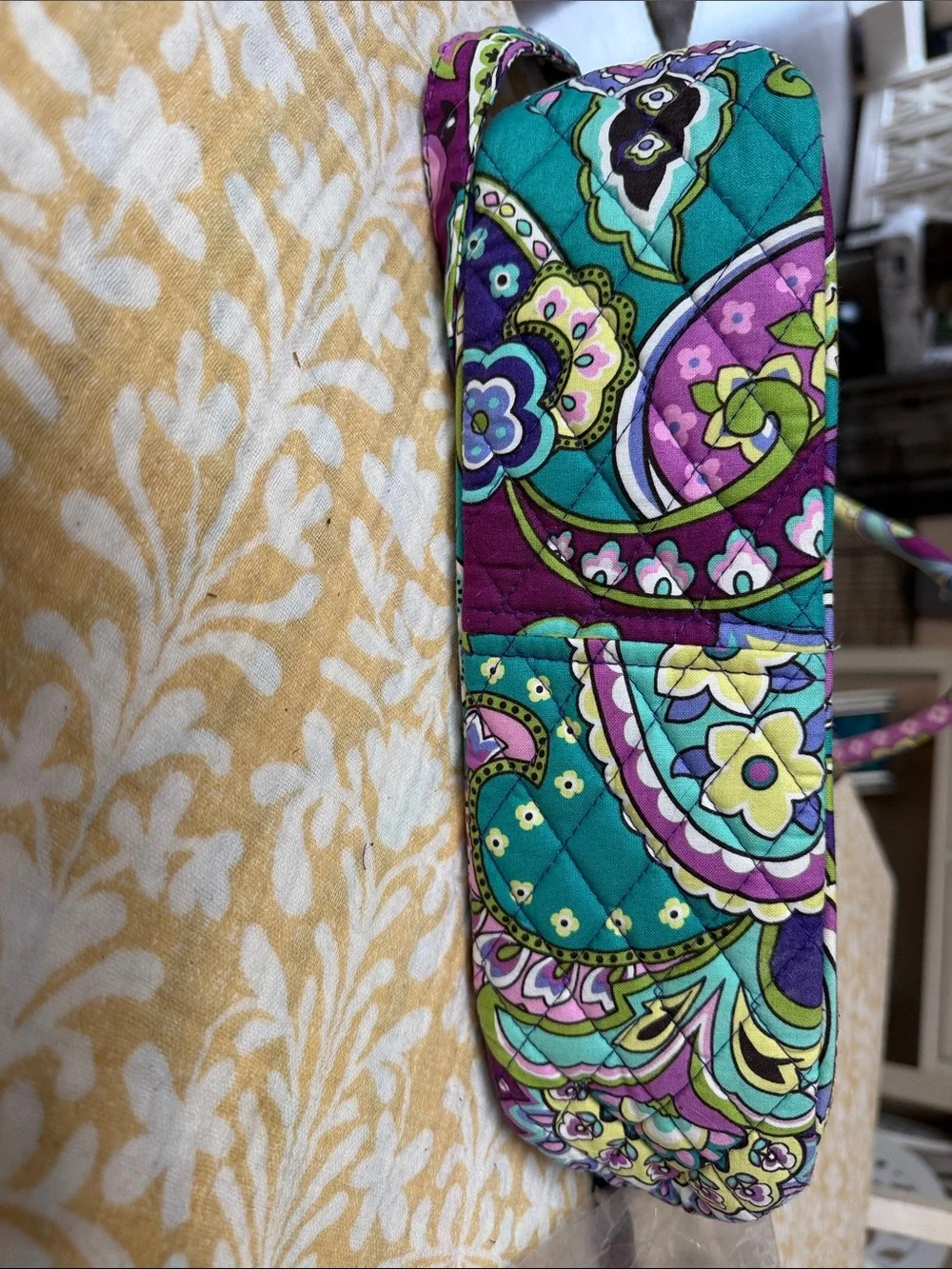 Quilted Floral Paisley Glenna Purple Large retired like new! - Picture 4 of 4
